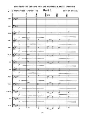 Enescu, Adrian: BachReVision, Concert for two Marimbas and Brass Ensemble
