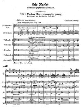 Strong, George Templeton: Die Nacht (The Night) for orchestra