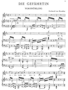 Keußler, Gerhard von: Gesänge nach eigenen Dichtungen (Songs on original lyrics): Die Gefährtin