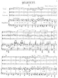 Hermann, Robert: Piano Quartet op. 9 in f Minor for violin, viola, cello and piano