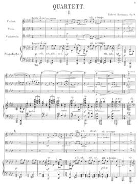 Hermann, Robert: Piano Quartet op. 9 in f Minor for violin, viola, cello and piano