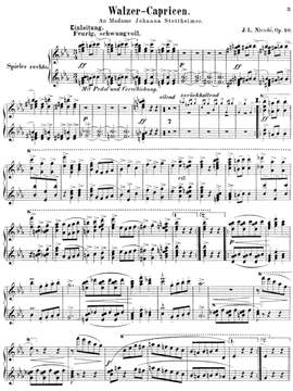 Nicole, Jean Louis: Walzer-Capricen for piano four hands