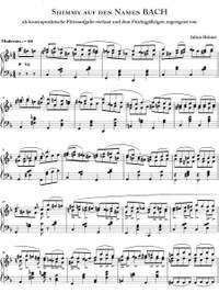 Bittner, Julius: Shimmy auf den Namen BACH for piano solo