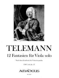 Telemann, G P: 12 Fantasien (1735) TWV 40:26-37