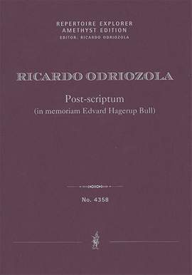 Odriozola, Ricardo: Post-scriptum (in memoriam Edvard Hagerup Bull) for clarinet, two violins, viola and cello