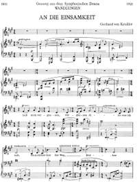 Keußler, Gerhard von: Gesänge nach eigenen Dichtungen (Songs on original lyrics): An die Einsamkeit