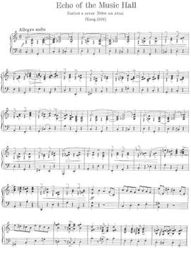 Ježek, Jaroslav: Two Foxtrots (Echo of the Music Hall & Rhythm Feet) for piano solo