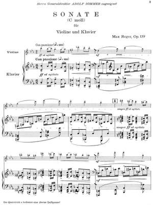 Reger, Max: Violinsonate c-Moll op. 139 for violin and piano