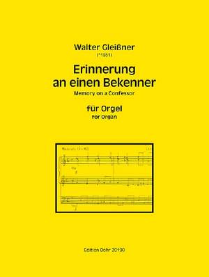 Gleißner, W: Erinnerung an einen Bekenner