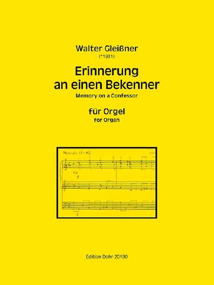 Gleißner, W: Memory on a Confessor