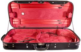 Hidersine Violin-Viola Double Case - Wooden Arched Top - 4/4 - 16.5"