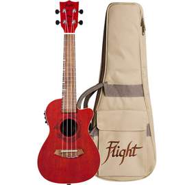 Flight: Gemstone DUC380 Elec Con Ukulele - Coral
