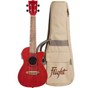 Flight: Gemstone DUC380 Elec Con Ukulele - Coral