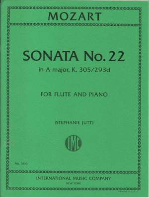 Wolfgang Amadeus Mozart: Sonata No. 22 In A Major