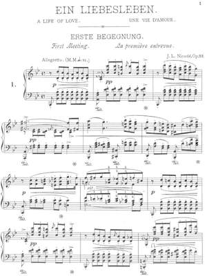 Nicodé, Jean Louis: Ein Liebesleben (Une vie d’amour) op. 22 for piano solo