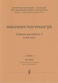 Toduta, Sigismund: Concerto per archi no. 3 in stile antico