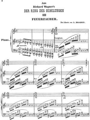 Wagner, Richard: Feuerzauber aus “Die Walküre”, transcribed for piano solo