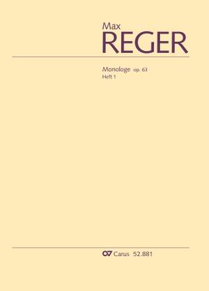 Reger, Max: Monologe, op. 63, Heft 1