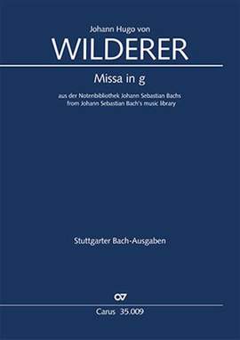 Wilderer: Missa in G minor from Johann Sebastian Bach's music library