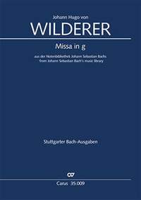 Wilderer: Missa in G minor from Johann Sebastian Bach's music library