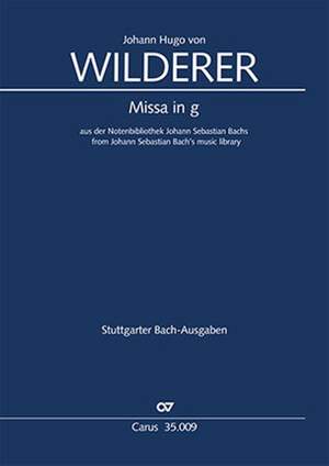 Wilderer: Missa in G minor from Johann Sebastian Bach's music library