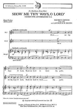 Maurice Greene: Show Me Thy Ways, O Lord