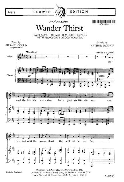 A. Baynon: Wander Thirst