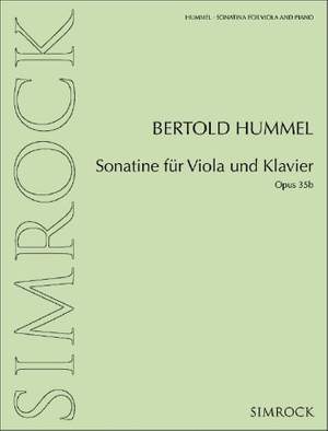Hummel, B: Sonatine für Viola und Klavier op. 35b