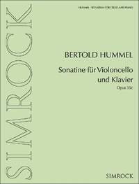Hummel, B: Sonatina for cello and piano op. 35c