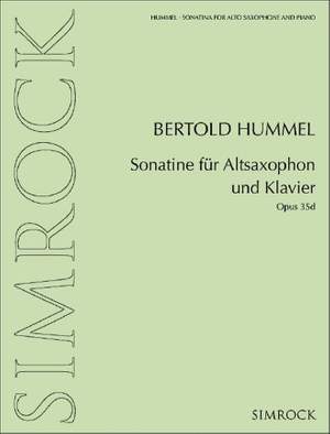 Hummel, B: Sonatine für Altsaxophon und Klavier op. 35d