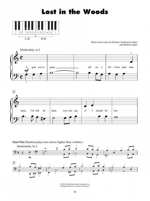 Frozen Ii Five Finger Piano Presto Sheet Music