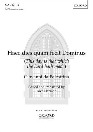 Palestrina, Giovanni da: Haec dies quam fecit Dominus