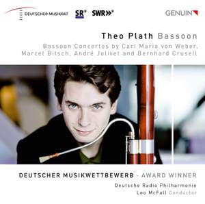 Bassoon Concertos by Carl Maria von Weber, Marcel Bitsch, André Jolivet and Bernhard Crusell Product Image