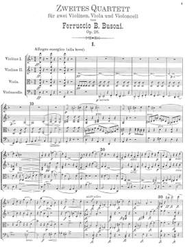 Busoni, Ferruccio: Zweites Quartett d-Moll op. 26 for two violins, viola and cello