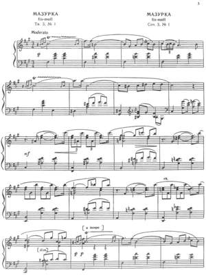 Kosenko, Viktor: 3 Mazurken & Minuet op. 2 for piano solo