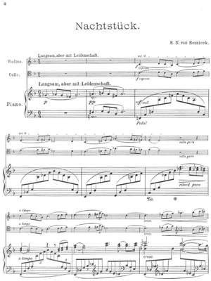 Reznicek, Emil Nikolaus von: Nachtstück for violin or cello and piano