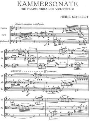 Schubert, Heinz: Kammersonate for violin, viola and cello