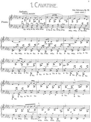 Volkmann, Robert: Zwei Klavierstücke (Cavantine – Barcarole) op. 19 for piano solo