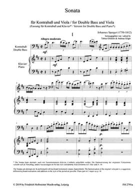 Sperger, J M: Sonata für Kontrabass und Viola