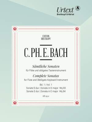 Bach, CPE: Complete Sonatas for Flute and Obbligato Keyboard Instrument Volume 1