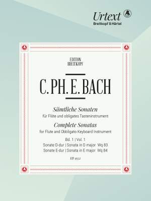 Bach, CPE: Complete Sonatas for Flute and Obbligato Keyboard Instrument Volume 1