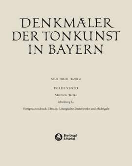Denkmaeler der Tonkunst in Bayern (Neue Folge) Band 16