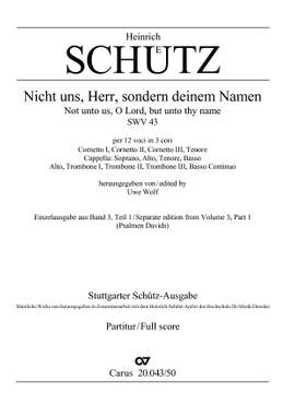 Schütz: Nicht uns, Herr, sondern deinen Namen SWV43