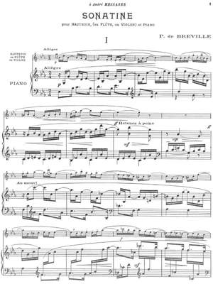 Bréville, Pierre de: Sonatine for oboe (or flute, or violin) and piano