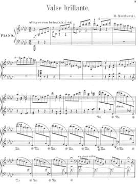 Moszkowski, Moritz: Valse brillante for piano solo
