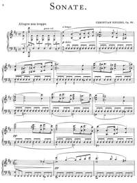 Sinding, Christian: Sonate op. 91 for piano solo