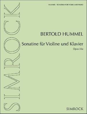 Hummel, B: Sonatine für Violine und Klavier op. 35a