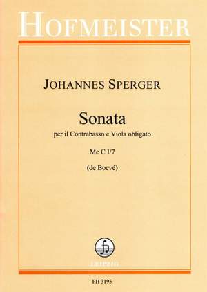 Sperger, J M: Sonata per il Contrabasso e Viola obligato