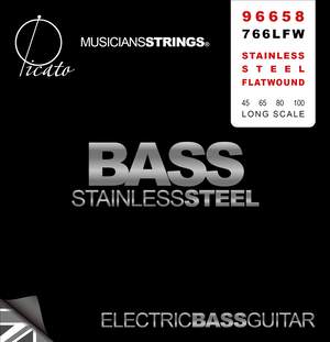 Picato 766lfw S/steel Flatwound Bass Set 45-100