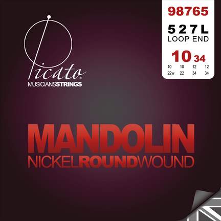 Picato Mandolin 527l Nickel 10-34 Loopend Set